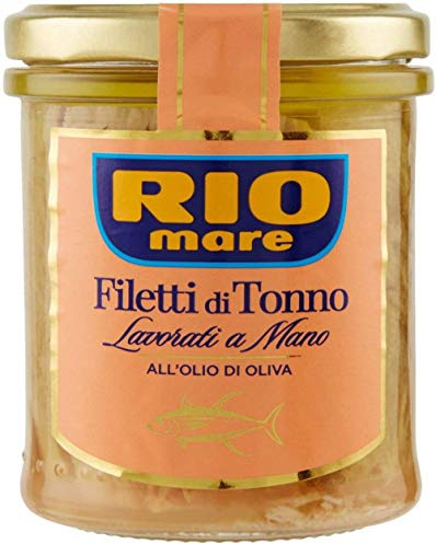 Rio Mare Atún de Filete de Atún de Pescado de Aleta Amarilla en Tarro de Aceite de Oliva 180g 6.5 oz