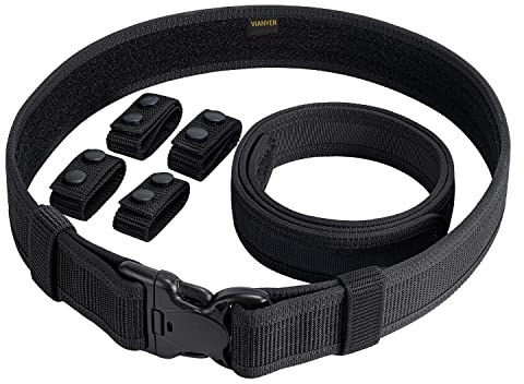 Vianyer Duty Belt for Law Enforcement Police Correctional Officer Security 2 Work Patrol Utility Web Belt XL