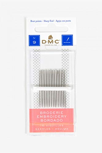 DMC - Aiguilles à Broder | Pack de 16 Aiguilles - Bout Pointu | Broderie Traditionnelle