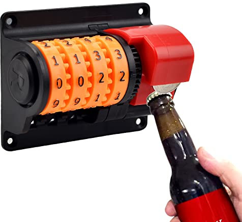 Flasköppnare väggmonterad, ölflasköppnare med exakta siffror, nyhetsgåva för män pappa make, burköppnare för hem bar tillbehör, pub, trädgård