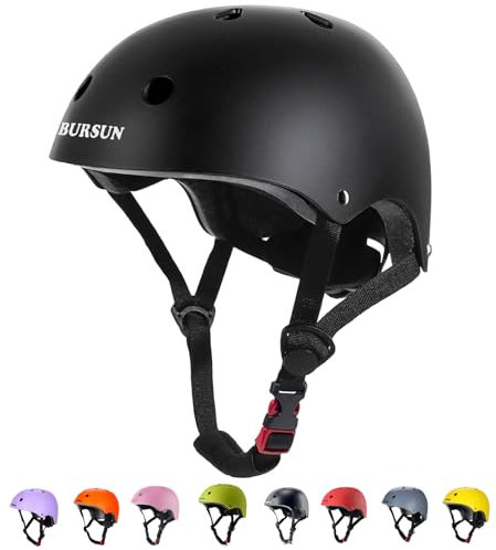 BURSUN Kinder Fahrradhelm Kinderhelm Skaterhelm für Alter 2-16 Jahre Jungen Mädchen, Kinderhelm für Fahrrad Roller Skateboard Scooter Roller Skating
