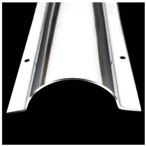 Edelstahl-Kabelkanal, Drahtschutzkanal aus Edelstahl, halbrunde silberne Metallkabelabdeckung 1 m lang, Kabelabdecker for Decke, Ecke, Boden, perforierte Installation(8cm/3.1in 20 cable)