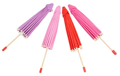 Homoyoyo 4pcs Miniature Umbrellas Cute Diy Painting Tiny Umbrella Decorations for Boys and Girls