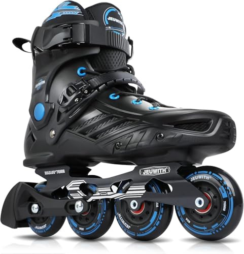 Roller Skates for Girl Boy, Outdoor Inline Skates Adult Men Women, Professional Fitness Roller Skates Blades for Unisex (Black) Men3.5-4/Women4.5-5/23.5cm