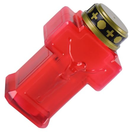 iplusmile Candela Commemorativa Fiamma Led Decorazione Per Giardino e Cimitero Preghiera Devozionale Statua Angelo Rossa Portacandele Elettronico