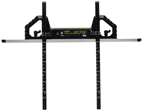 Shinwa Sokutei 73701 - Righello per sega rotonda con scorrimento a T e doppio gradino combinato, 15 cm