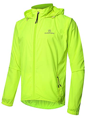 Queshark Giacca da Ciclismo da Uomo Gilet Antivento Impermeabile Abbigliamento Sportivo da Esterno Traspirante