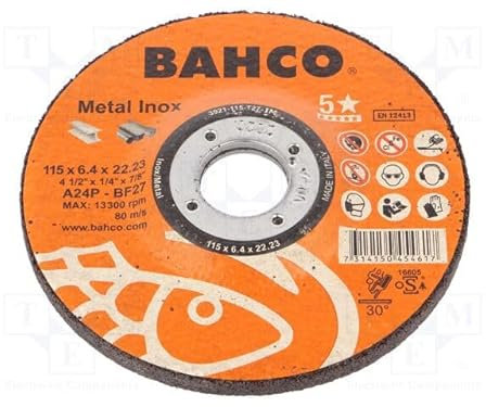 BAHCO - 3921-115-T27-IM - Disco Abrasivo Desbaste 115
