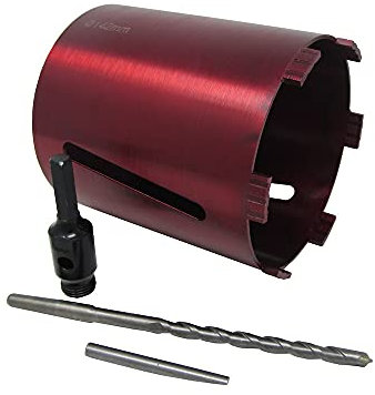 142mm 5.5 Dry Diamond Drilling Core Drill with Bit Turbo Segments comes complete with Hex Arbour, Guide Drill and Drft Key