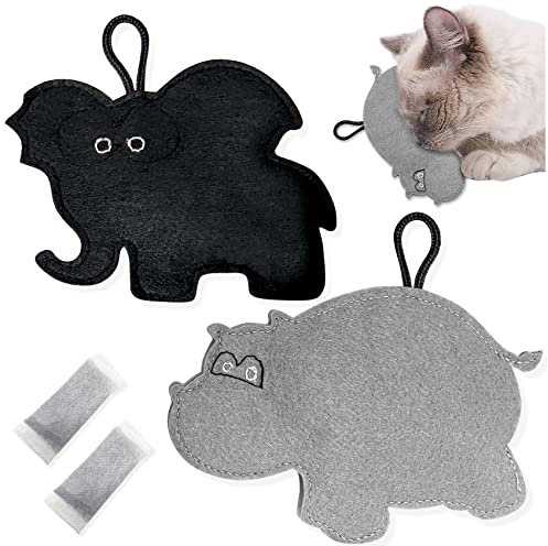 EONAZE Premium Katzenminze Spielzeug Katzenspielzeug Set Katzenkissen Katzenminze Schmusekissen Duftkissen Katzen Kissen für Katzen mit getrockneter Katzenminze, Catnip Spielzeug Katze