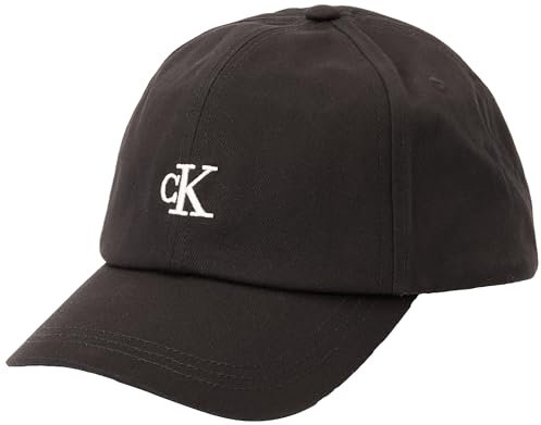 Calvin Klein Jeans Unisex Kinder Monogram Baseball Cap IU0IU00150 Kappe, Schwarz (Ck Black), S-M