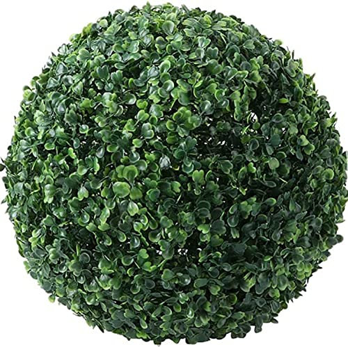 Gruytoie Künstliche Formschnitt-Bal, künstliche Buchsbaum-Pflanzen-Dekorationskugeln für Garten, drinnen, draußen, Zuhause, Hochzeit, Geburtstag, Party-Dekoration (38cm)