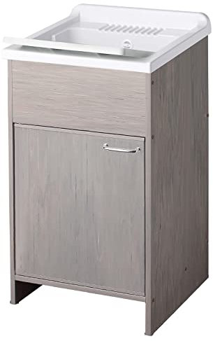 Negrari Lavadero Lavapanni 9006KRAM de Resina, Roble, L 45 x D 50 x H 85 cm