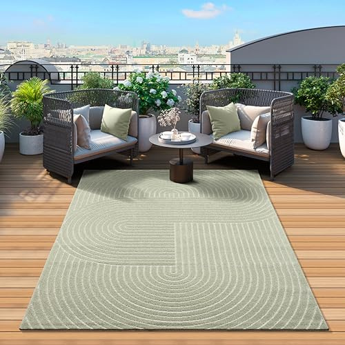 Mia's Zoey - Alfombra salón, Dormitorio, Color Verde, 80 x 250 cm, de Polipropileno