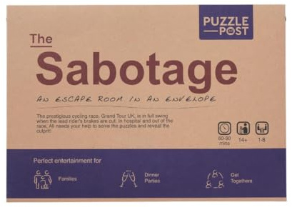 Unique Escape Room In An Envelope | Great For Groups - Families & Friends | Perfect For Games Night | Escape Room In A Box | Puzzle Mystery Game - The Sabotage