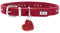 HUNTER Hundehalsband Aalborg Hearts, Farbe: rot, hochwertiges Softvollrindleder, weiches & Komfortables Tragegefühl, mit Nieten & Herz-Details, Herzanhänger, Made in Germany, Größe: 27