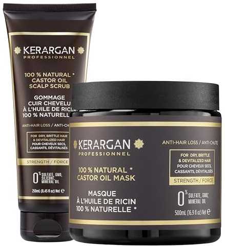 KERARGAN - Duo Ricin Masque & Gommage Cuir Chevelu - 500ml+250ml