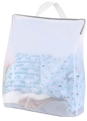 DoocliB 1 red de lavandería grande con asas, 50 x 60 cm, XL, con cremallera para lavadora, ropa delicada, bolsa de lavandería duradera, para bolsas de lavandería reutilizables