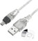 Firewire to USB Adapter Cable IEEE 1394 4 Pin to USB 2.0 Male Firewire Cable Converter iLink Adapter Cord Compatible with Sony DCR-TRV75E DV Mini DV D8 Digital Video Cameras, 1.5M No Capture Function
