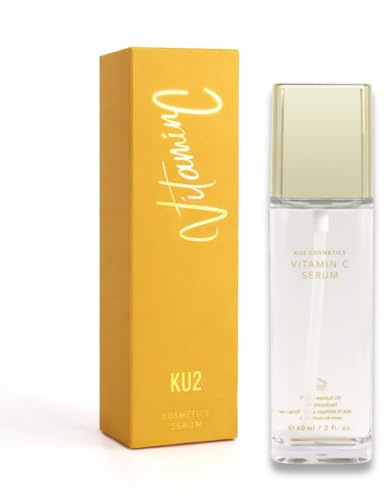KU2 Cosmetics Vitamin C Serum für einen strahlenden Glow – Anti Aging Serum zur Reduktion von Pigmentflecken & Akne – Gesichtsserum für Frauen, 60 ml