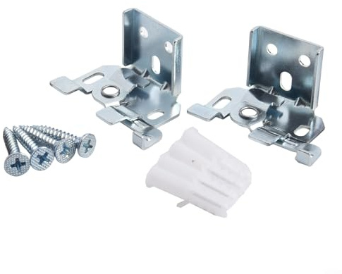 Soportes de persiana Gdfnmogo para persianas venecianas de riel superior de 25 mm, accesorios de montaje en pared de techo de hierro para instalación de ventanas, paquete de 2 accesorios de riel de