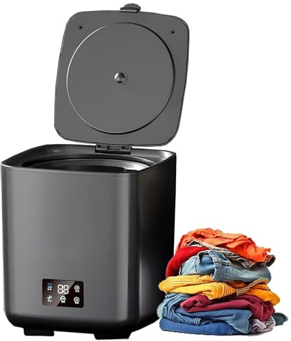Smart 10L Hela Automatisk Tvättmaskin 4 -I -1 Portable Washer - Intelligent Självrengöring, Lcd -Beröringskontroll, 4 Hastigheter + Dräneringsslang, Perfekt För Resor Och Små Utrymmen