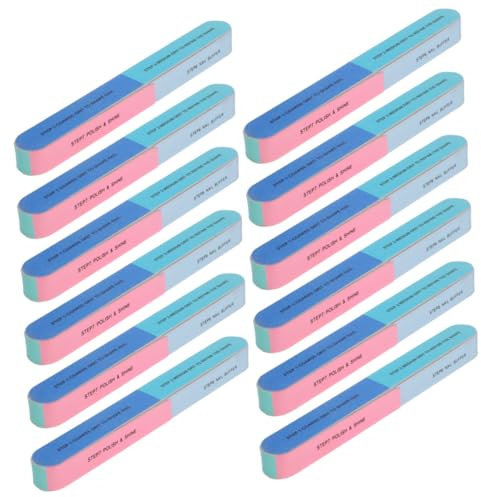 FIXOSHEE 12 piezas Bloques Pulidores Uñas Profesionales Caras Pasos Pulidora Lavable para Manicura y Pedicura Mujer