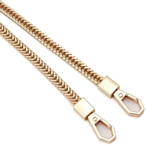 IOEUIWP Väskkedjor i metall för kvinnor, axelremmar 7 mm, handhandtag, kedja, ersättningsbälte, tillbehör för axelväska, väska, plånbok (guld, 120 cm)