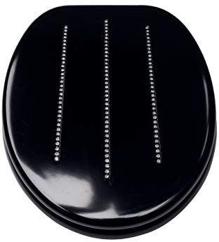 Sabichi Black Diamante Toilet Seat SF103