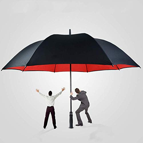 FMXYMC 2M extra große Business-Regenschirme, Business-Empfang Golfschirm, Männer extra Starke Regenschirme Winddicht, Doppel-Baldachin-Regenschirm, 1,8 m Durchmesser, Schwarz