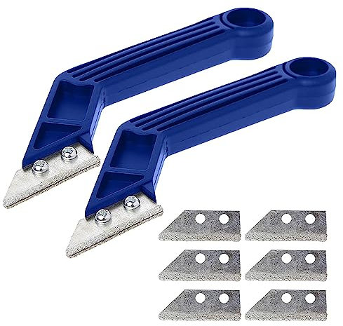 Lot de 2 Grattoirs de Laiton, Grattoirs en Carbure de Tungstène, Grattoirs Pour Carrelage et Carrelage Mural,Grattoir Peinture,Grattoir Plaque Vitrocéramique,Racloir Vitrocéramique