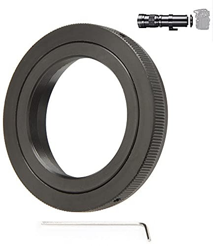 JINTU Supporto a T (T2) adattatore per obiettivo fotocamera Canon EF EOS SLR 4000D 2000D 1200D 600D 700D 750D 250D 200D 80D 77D 70D 60D 1100D 50D 7D 6D 5D 5Ds T7i T7s T6s T6 T5i T5 T4i