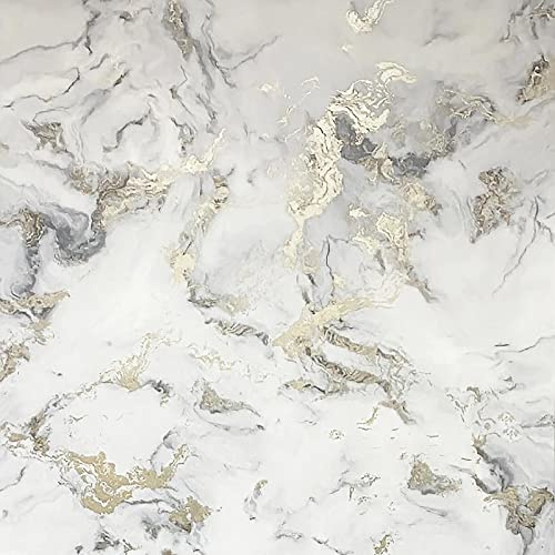 Arthouse DecorSave Bahia Marble Mono Gold Wallpaper 923001 - Metallic Granite Stone Effect