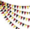 30Ft Red Black and Gold Party Dekorationen Hängende Papierdreieck Banner Banning Flagge Pennant Girland für Casino Thema Geburtstag Bachelorette Engagement Hochzeit Baby Brautdusche Jubiläum Party