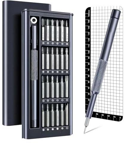 kinoco 27 en 1 Kit De Tournevis de PréCision,Set Outils avec Torx T2 T3 T4 T5 T6 T8 T9 T10,Hex H1.5/H2.0，Cadeaux Homme, Pour Macbook，iphone, Switch, Ps4, Ps5, Laptop, Lunettes, Montres, Bike, Toy