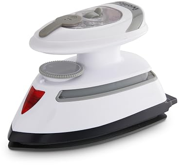 Ivation Travel Steam Iron | Mini Dual Voltage Dry Iron & Clothes Steamer with Nonstick Soleplate, Temperature Control & Indicator Light | Heats in Seconds, Small & Compact, ETL Certified, 1.3 Lbs.