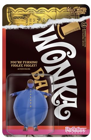 SUPER7 Willy Wonka & The Chocolate Factory Reaction Figures Wave 03 - Violet Beauregarde (Blueberry) Action Figure