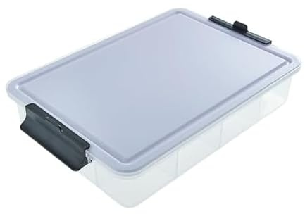 Farberware Small Build-a-Board Snacklebox with Locking Plastic Cutting Board Lid, Portable Charcuterie Storage with 7 Compartments