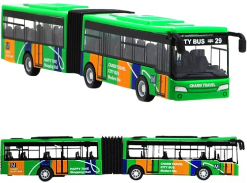 SZJFYMQ Véhicule Minibus, Mini Voitures Minibus 18.5 cm pour Bus coloré Cadeau d'anniversaire pour garçons et Filles - Vert
