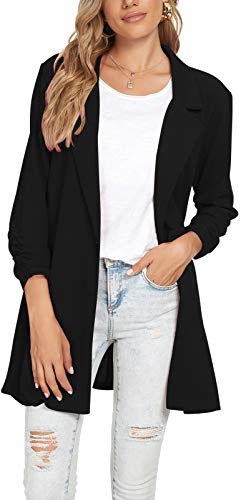 MINTLIMIT Women Long Lapel Blazer Tailored Long Sleeve Oversized One Button Coat Jacket Formal Suit