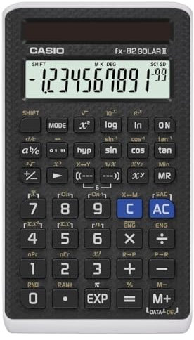 Casio FX-82Solar II - Calculadora (Bolsillo, Calculadora científica, 1 líneas, Solar, Negro)