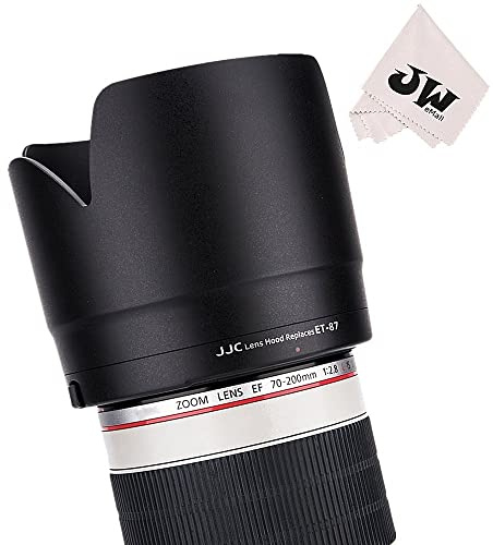 JJC Dedicated Reversible Lens Hood Shade for Canon EF 70-200mm f/2.8L is III USM & Canon EF 70-200mm f/2.8L is II USM Lens Replaces Canon Lens Hood ET-87, with Button to Lock or Release - Black