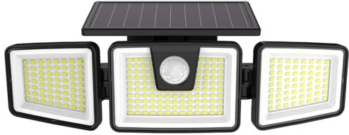 CLAONER Solar Lights Outdoor, Upgraded 216 LED Motion Sensor Security Light with 360° Wide Lighting Angle, Easy to Install, IP65 Waterproof Durable Solar Powered Flood Lights for Outside