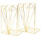 Metal Bookends Diamond Design Book Ends Heavy Duty Modern Decorative for Bedroom Library Office School Book Display Desktop Organizer Gift (Gold)