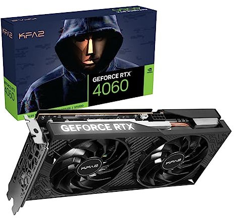 KFA2 Carte Graphique GeForce RTX™ 4060 1-Click OC 2X 8 Go GDDR6 128 Bits/DP*3/HDMI 2.1/DLSS 3
