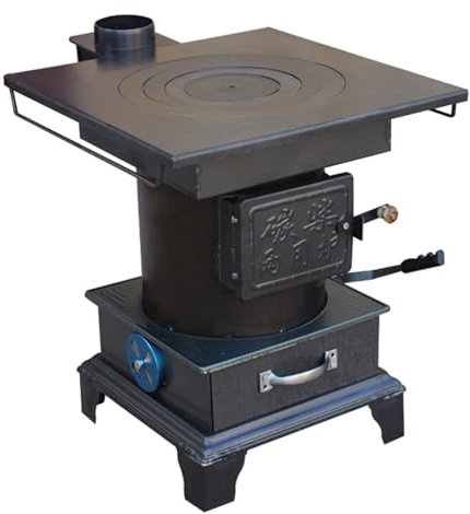 BYERZ Poêles à granulés pour Le Chauffage Domestique, poêle de Camping Polyvalent, poêle à Bois d'intérieur, poêle à Bois en Fonte, poêle à économie d'énergie, utilisé dans Les tentes/Villas/abris