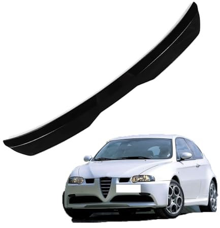 KizmiQ Alerón Trasero,para Alfa Romeo 147 Hatchback ABS Carrocería Techo Trasero Spoiler Styling Maletero Coche Spoiler Accesorios,A/Black