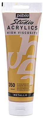 Pébéo - Acrylique Fine Studio Acrylics - Peinture Acrylique Or - Or Riche - 250 ml 169-350