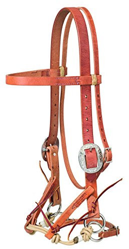 Weaver Leder Justin Dunn Gebisslose Zaumzeug, Rostbraun, 10-0296, Rost, Pferd