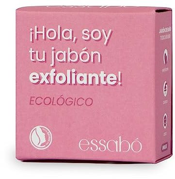 Essabó - Jabón Exfoliante - 100% Natural - Exfoliante Suave - Base de Aceite de Coco y Aceite de Oliva - Apto para Todo Tipo de Pieles - Sin Alérgenos - 120 g